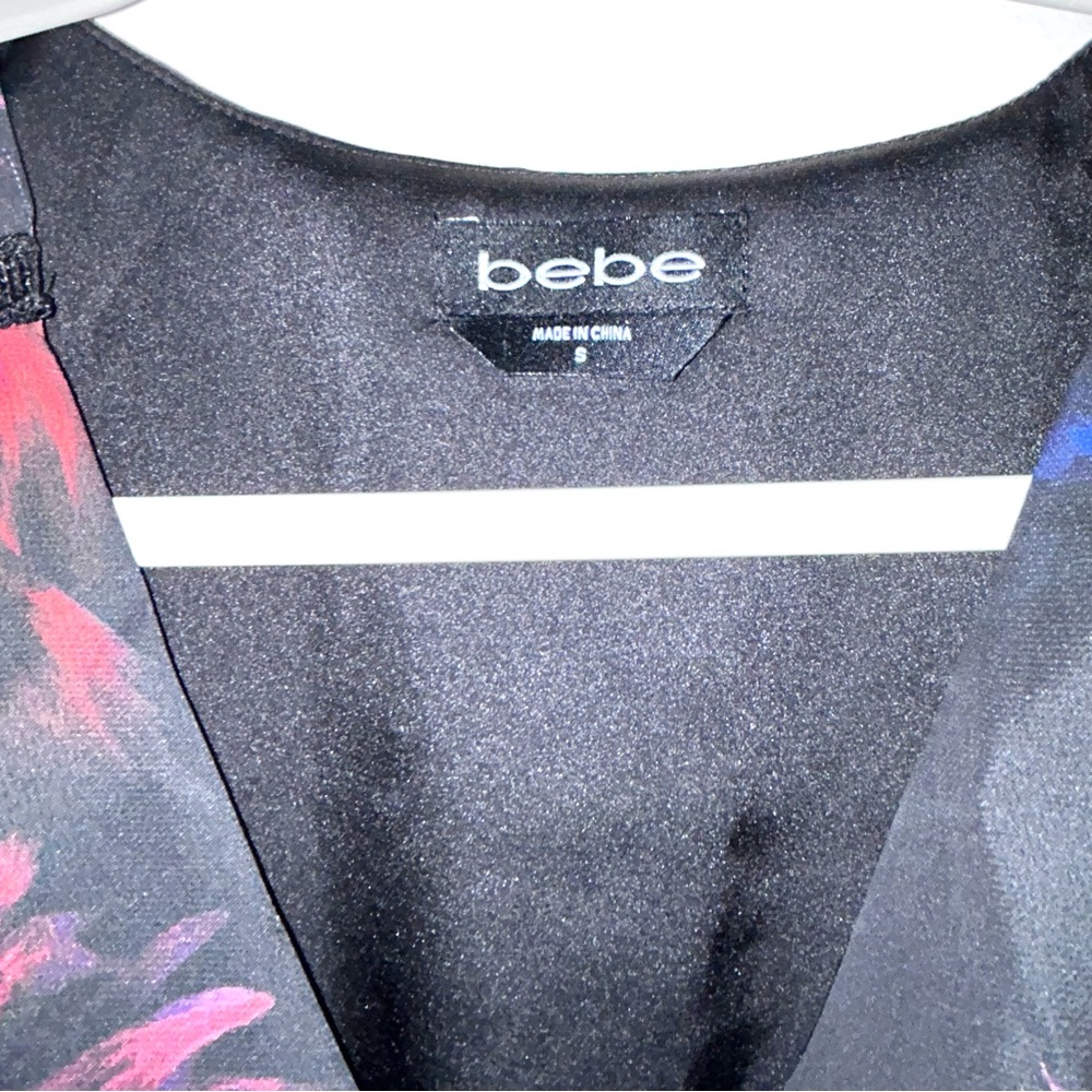 Bebe  Dress with Pink and Blue Floral Design NWOT - Picture 5 of 6